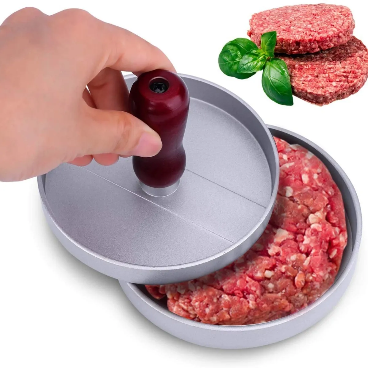 GENERICO - Prensa Para Hamburguesas Molde Antiadherente Parrilla Pack 2