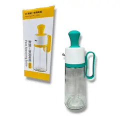 GENERICO - Botella De Vidrio Para Aceite Con Gotero De Silicona Set 2