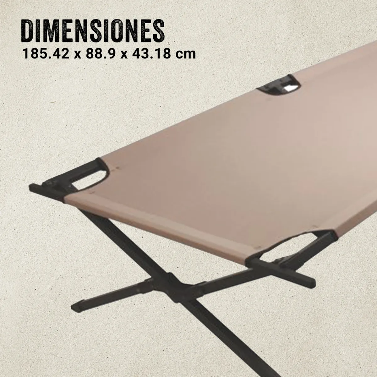 COLEMAN - Cama de Camping Trailhead Single Coleman Beige y Negro