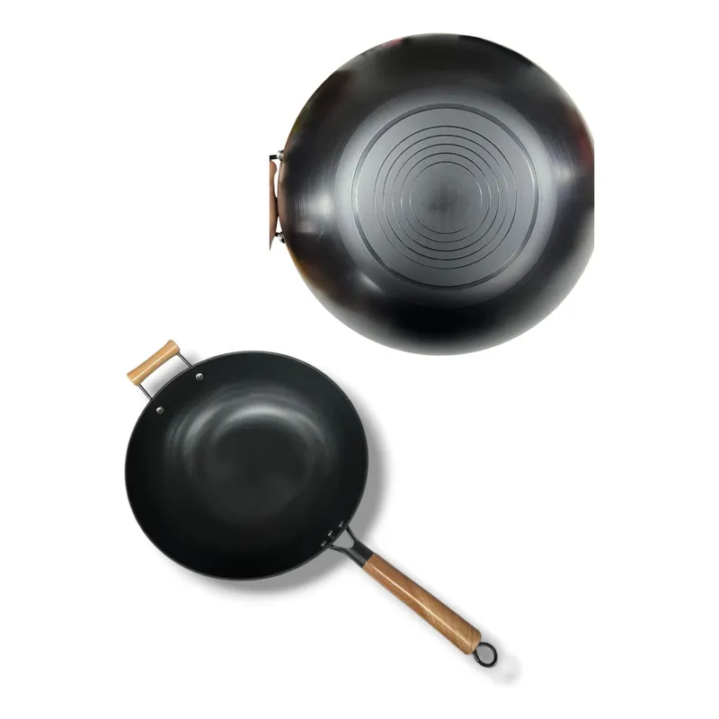 GENERICO - Sarten Woks Chino Con Mango De Madera Antiadherente 365cm