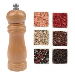 GENERICO - Molinillo De Sal Y Pimienta Set 2 Piezas Madera Manual 15cm