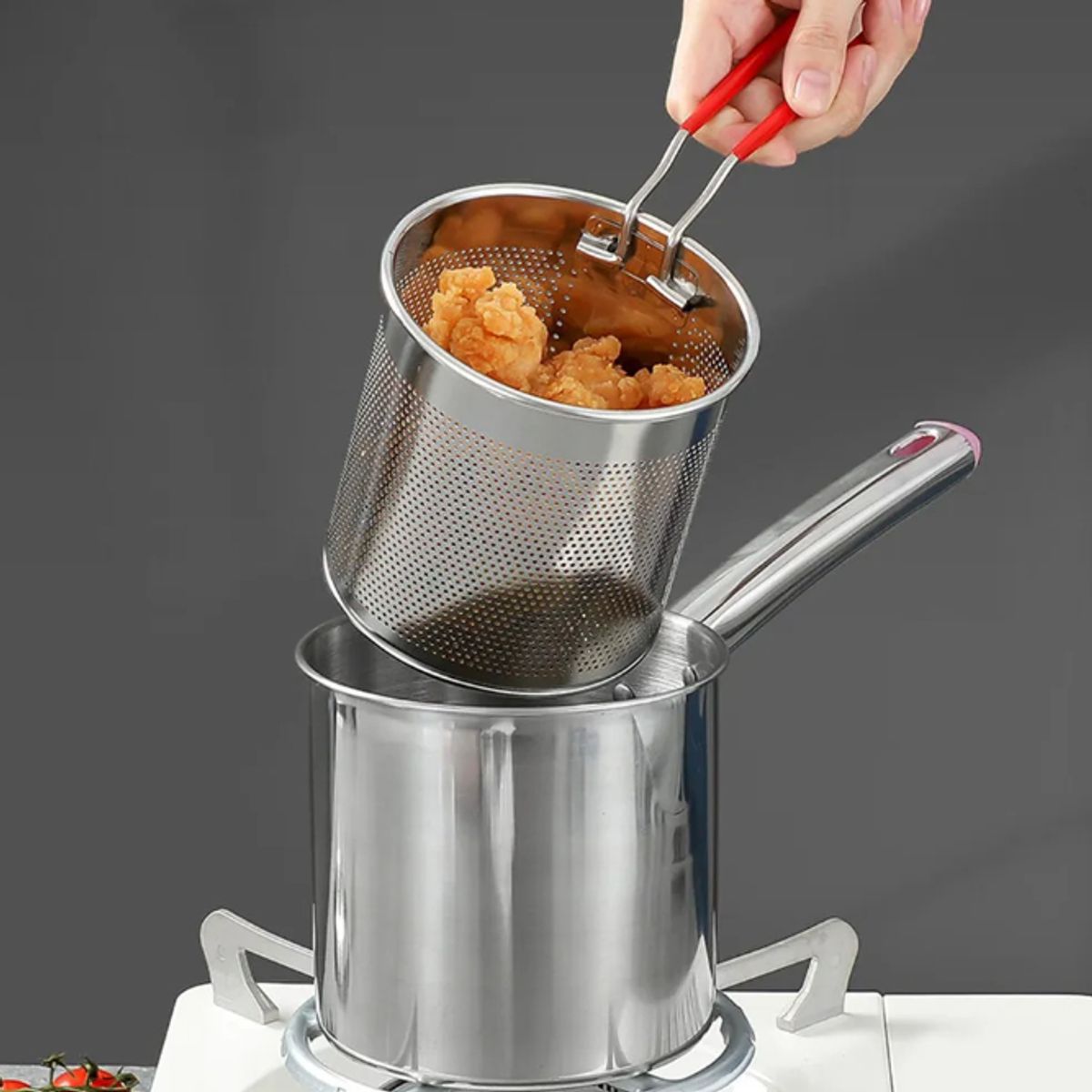 GENERICO - Juego De Freidora Olla Para Cocina Se Adapta En Toda Cocina