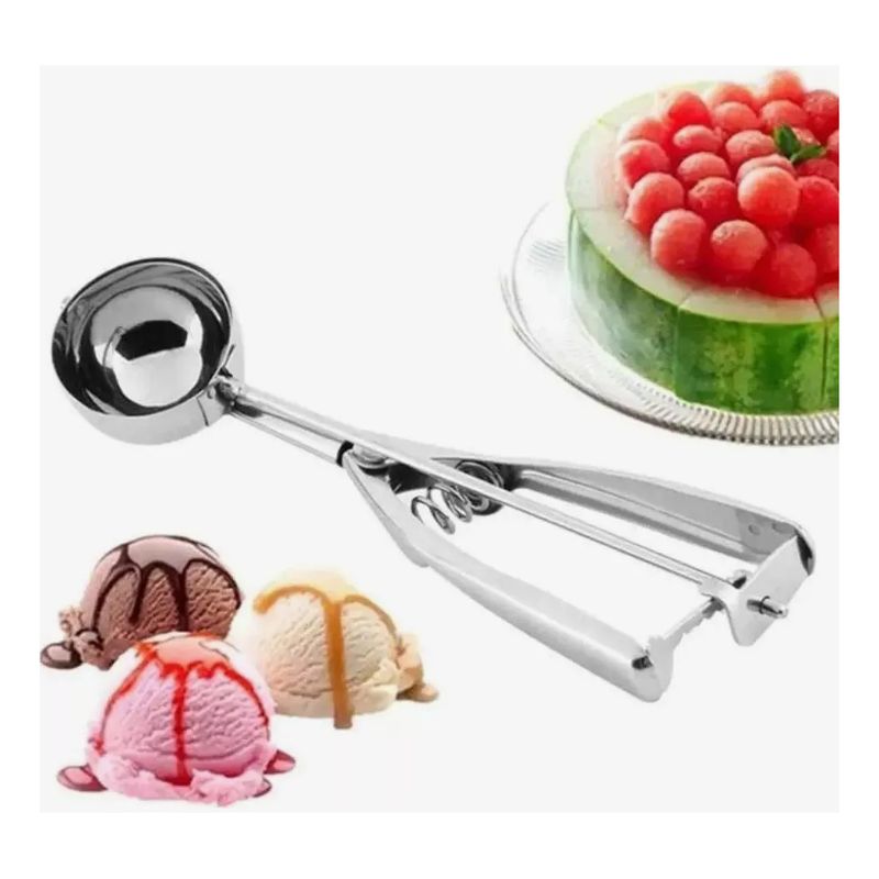 GENERICO - 3 Cuchara De Helado Acero Inoxidable Despachador  5cm