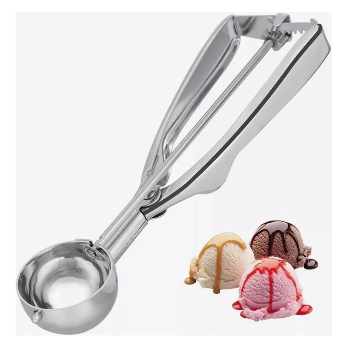 GENERICO - 2 Cuchara De Helado Acero Inoxidable Despachador 7cm