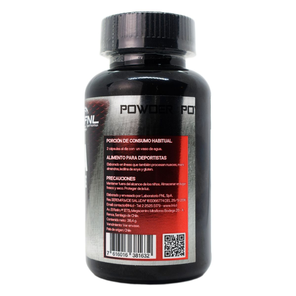 FNL - Creatina Monohidratada Suplemento Deportivo 60 Capsulas Fnl