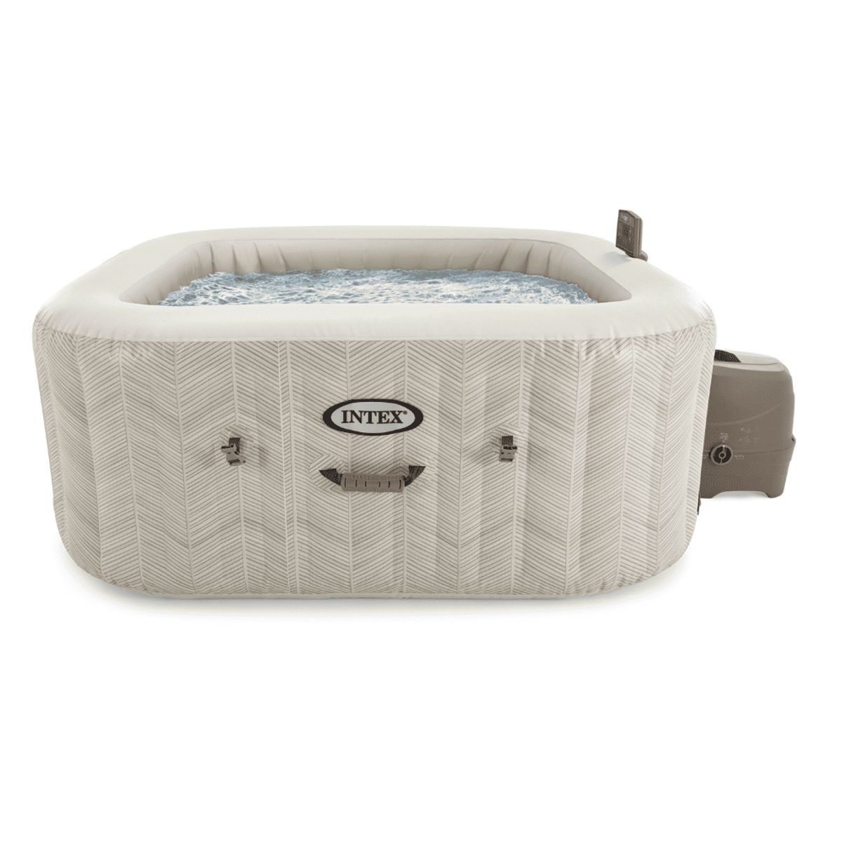 INTEX - Spa Hot Tub Inflable Intex Chevron Deluxe Square Bubble Spa 4 Personas