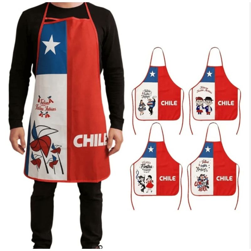 GENERICO - Delantal Dieciochero Pechera Fiestas Patrias Celebración 18