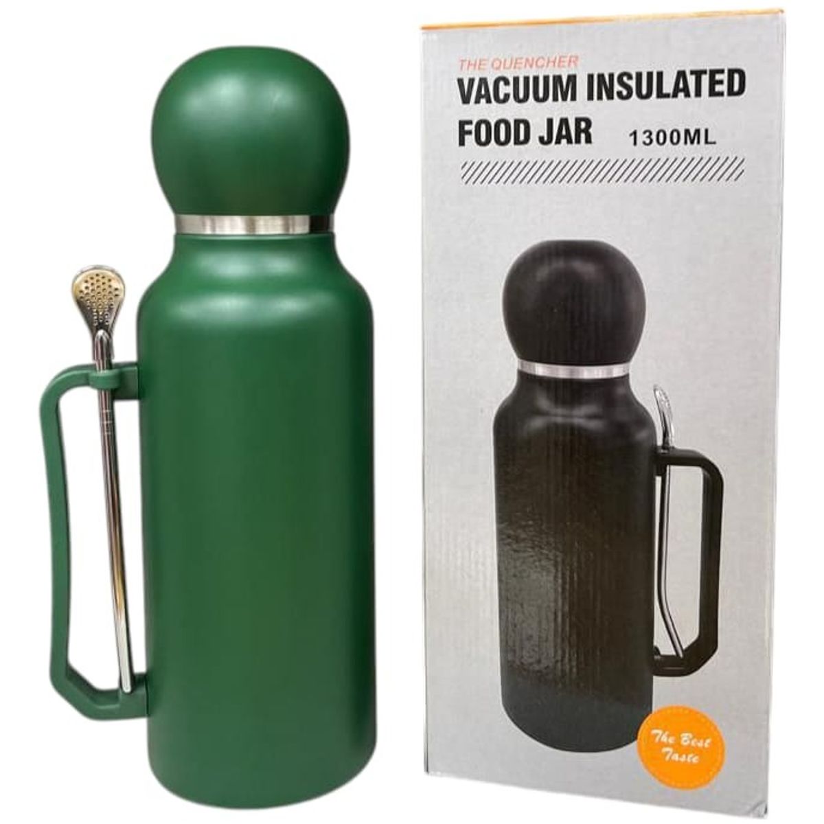 GENERICO - Termo Matero 1.3 Litros Acero Inoxidable + Mate Y Bombilla