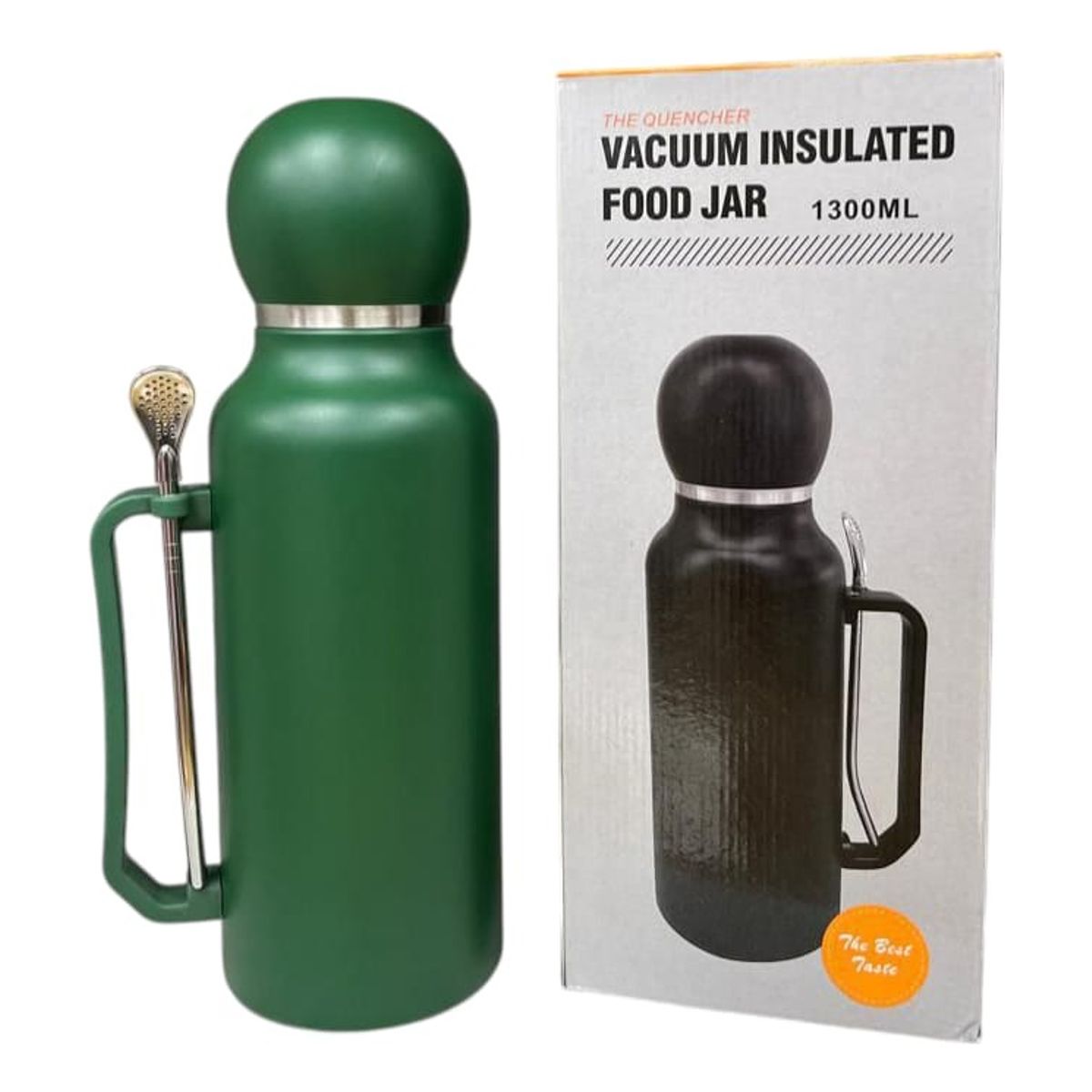 GENERICO - Termo Matero 1.3 Litros Acero Inoxidable + Mate Y Bombilla