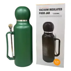 GENERICO - Termo Matero 1.3 Litros Acero Inoxidable + Mate Y Bombilla