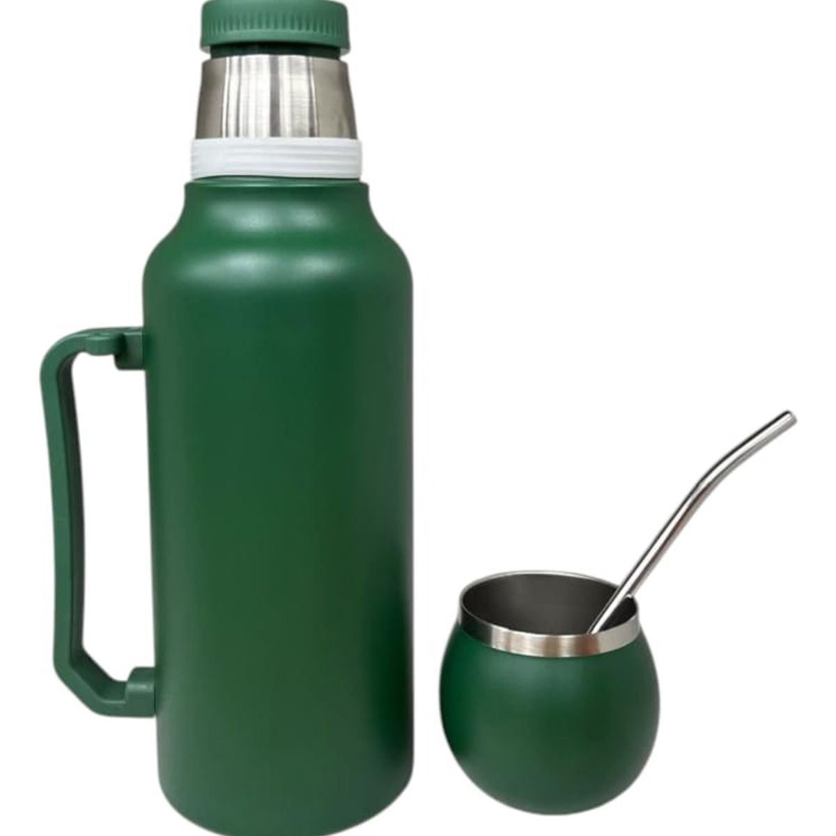 GENERICO - Termo Matero 1.3 Litros Acero Inoxidable + Mate Y Bombilla