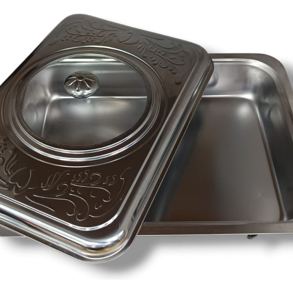 GENERICO - Bandeja Con Tapa Y Patas 34cm X 28cm Salseras Budinera