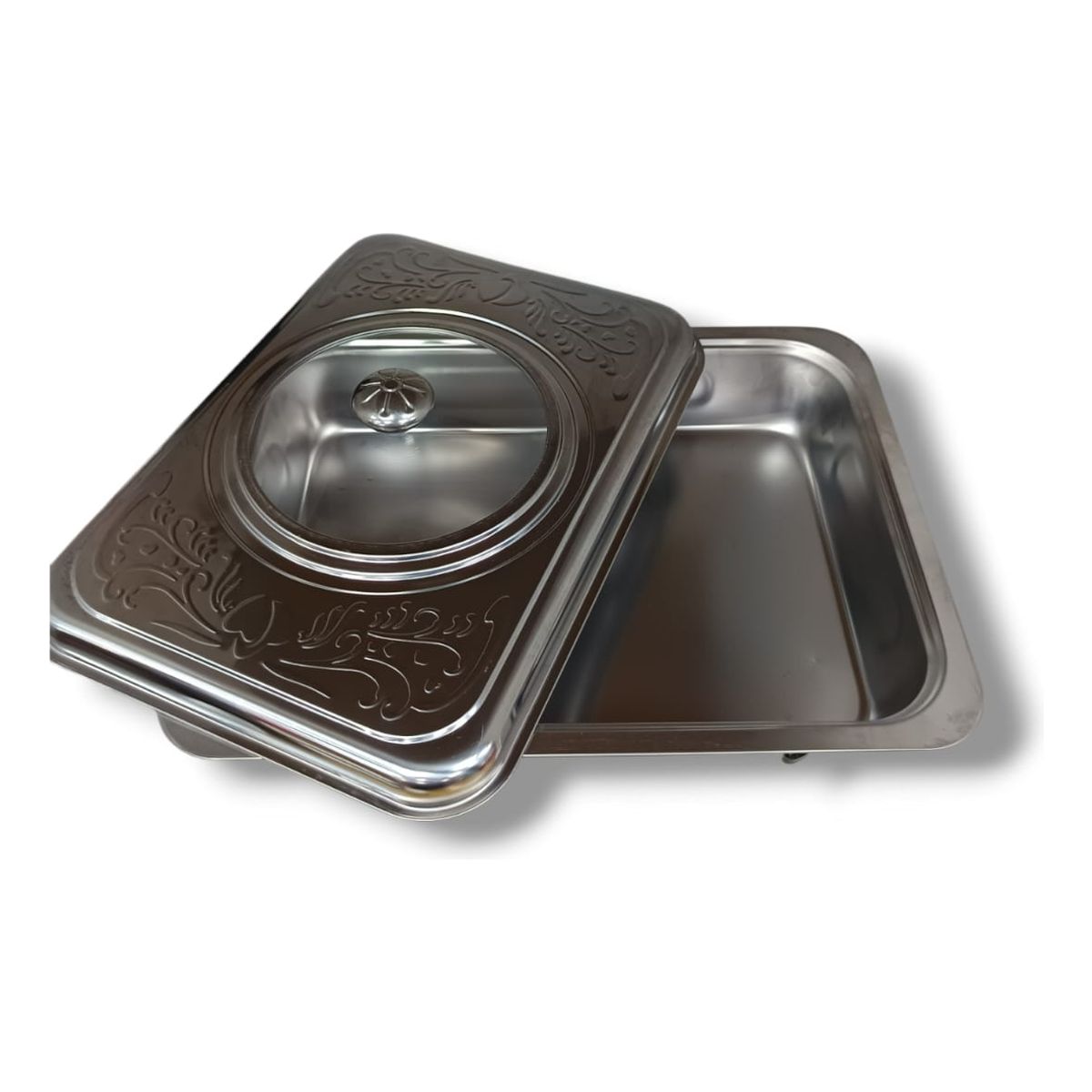 GENERICO - Bandeja Con Tapa Y Patas 34cm X 28cm Salseras Budinera