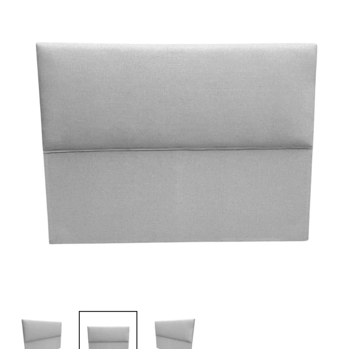 GENERICO - Respaldo De Cama Liso 2 Plazas Color Gris Lino