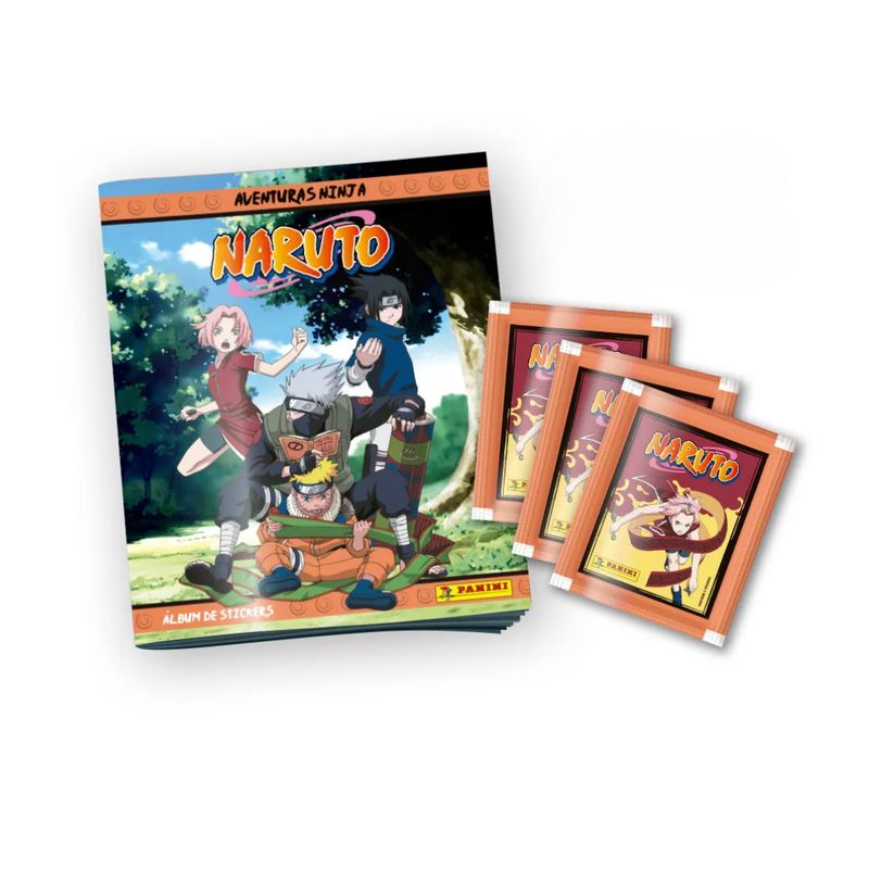 PANINI CHILE - Pack Álbum + 40 Sobres Naruto - Aventuras Ninja