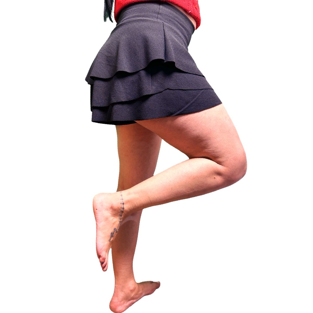 AAYO MODA - Falda Short Mujer Tela Sofía Moda 3 Capas Elegante