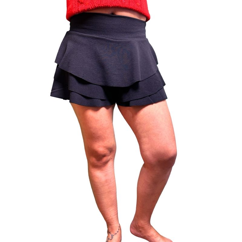 AAYO MODA Falda Short Mujer Tela Sofía Moda Capas Elegante