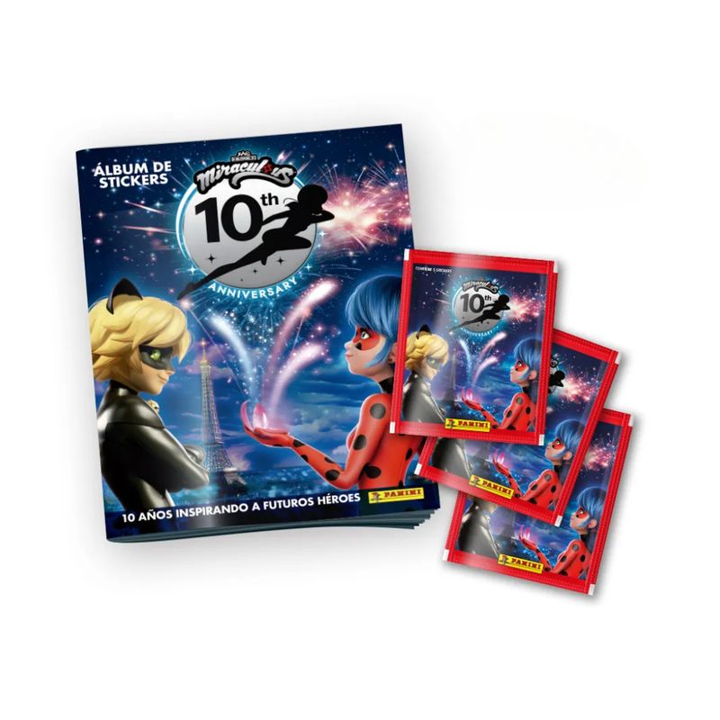 PANINI CHILE - Pack Álbum + 40 Sobres Ladybug 10th Anniversary