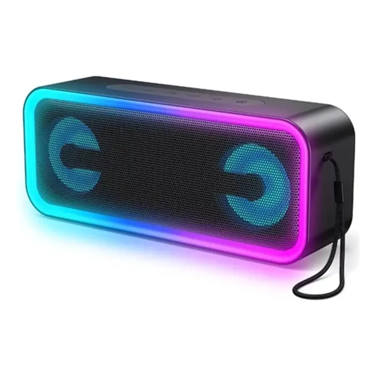 IRM - Parlante Irm Sk5 Bluetooth Inalámbrico Rgb Color Negro