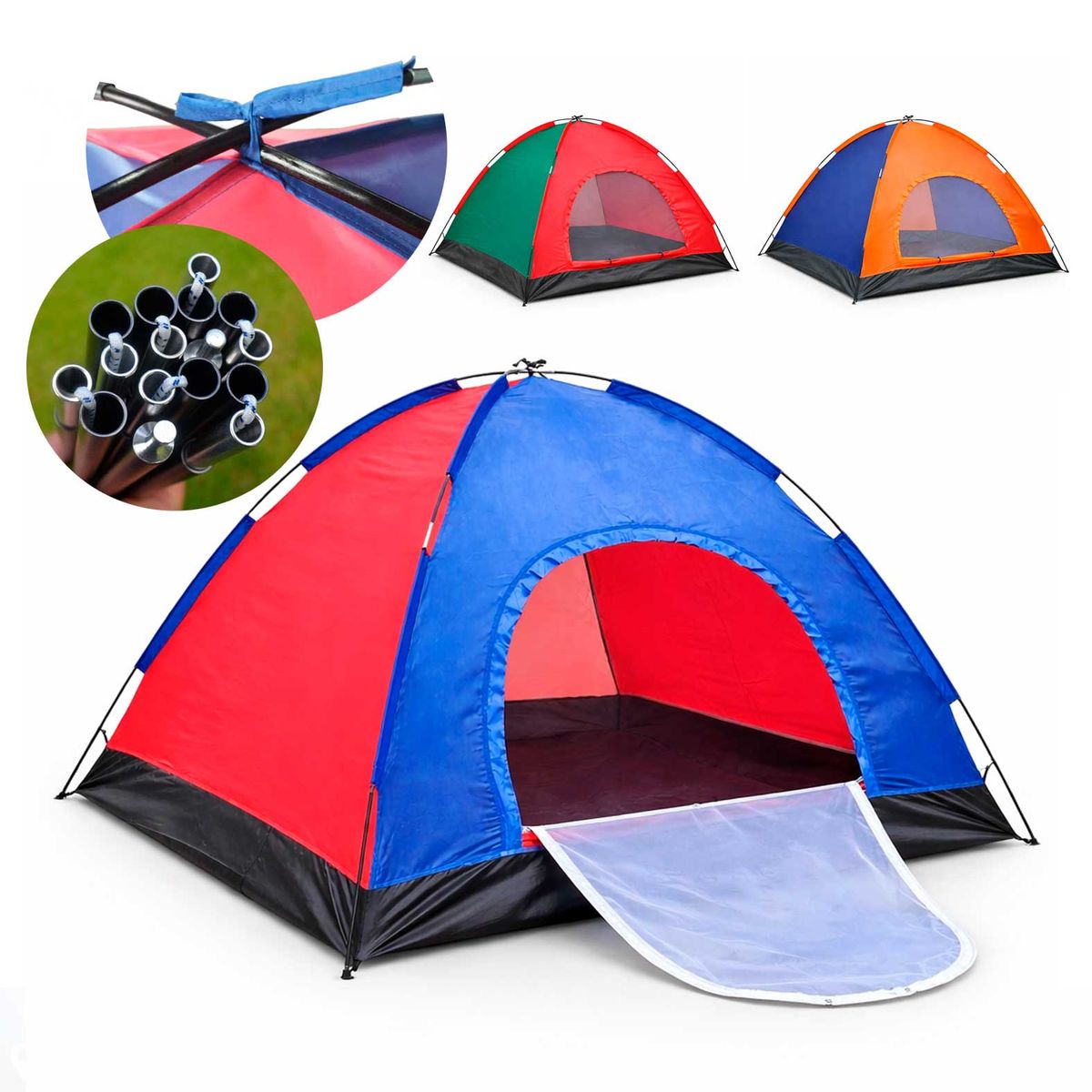 GENERICO - Carpa Camping 3 Personas Impermeable Playa Montaña Viaje