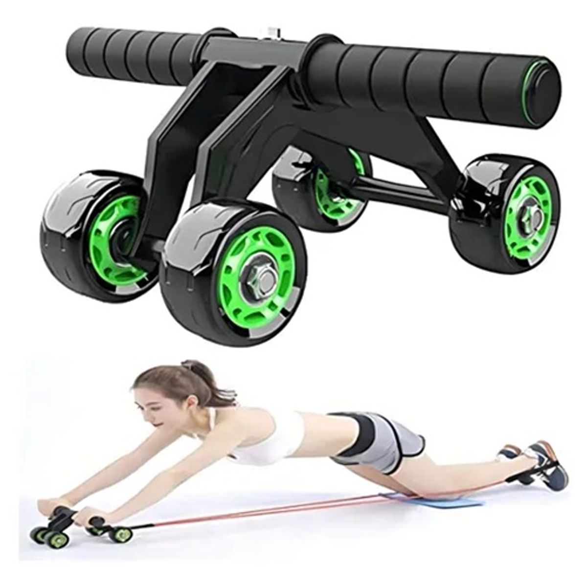 GENERICO - Rueda De Abdominales Ejercicio 4 Ruedas //angelstock