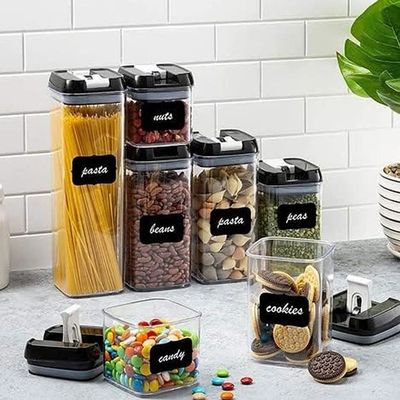 Imagen 2 del producto Set Contenedores De Alimentos Almacenamiento 7 P Color Negro 10392