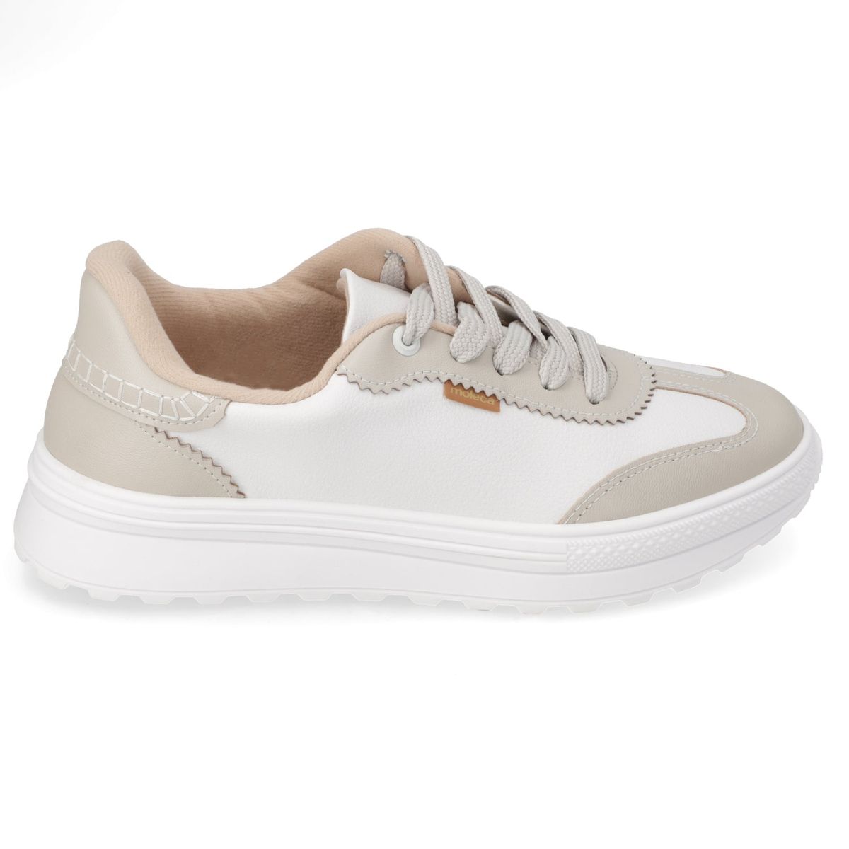 MOLECA - Zapatilla Casual Mujer Blanco Moleca