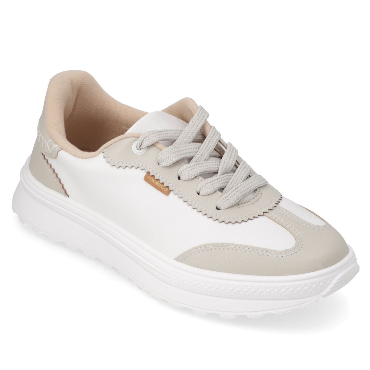 MOLECA - Zapatilla Casual Mujer Blanco Moleca