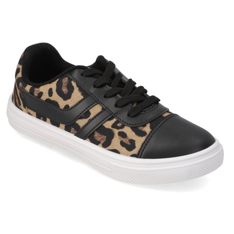 Zapatillas Casuales de Eco Cuero con Estampado Animal Print