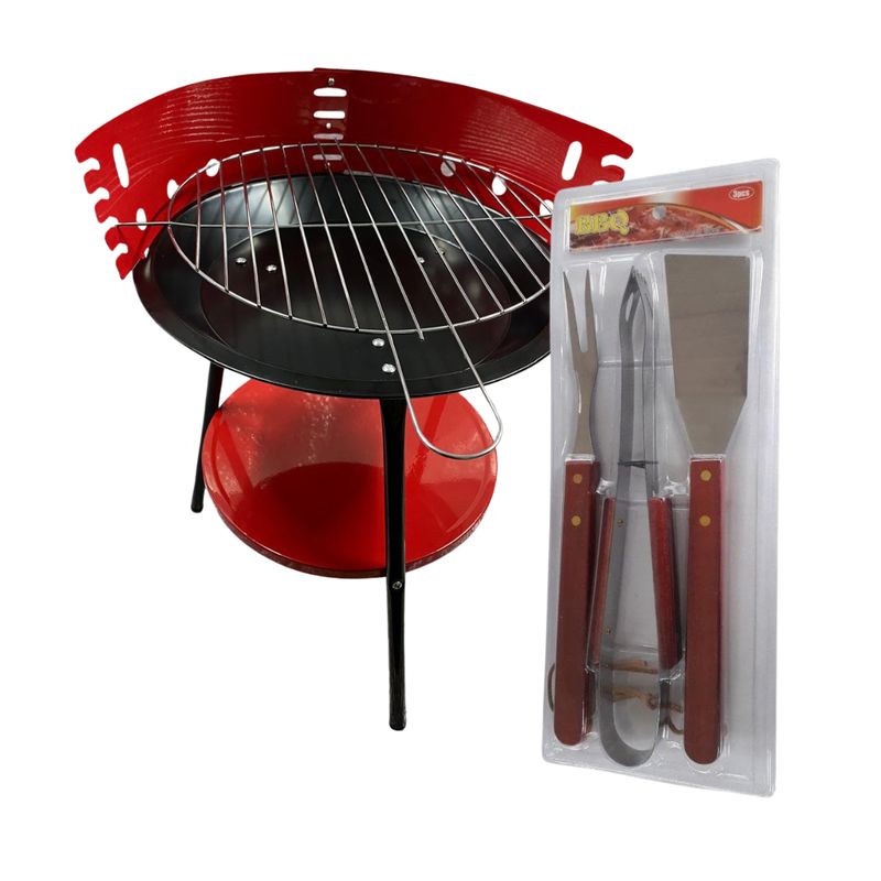 EKOL TACTICA MILITAR - Parrilla Barbacoa Al Aire Libre + Set De Utensilios Obsequio