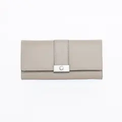 MAILEA - Billetera Ecocuero Grande Metal Opaco