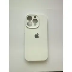 GENERICO - Funda de Silicona c/Logo para iPhone 16 Pro Tapa Camara Color Blanco