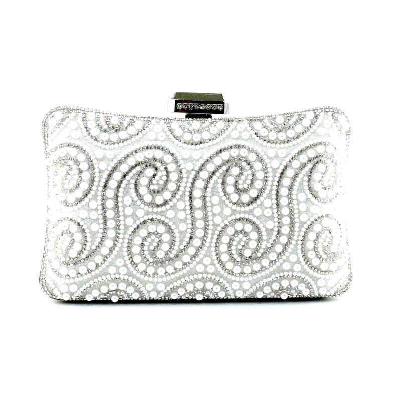 MAILEA - Cartera Perla de Noche 860 Mujer Plateado Mailea