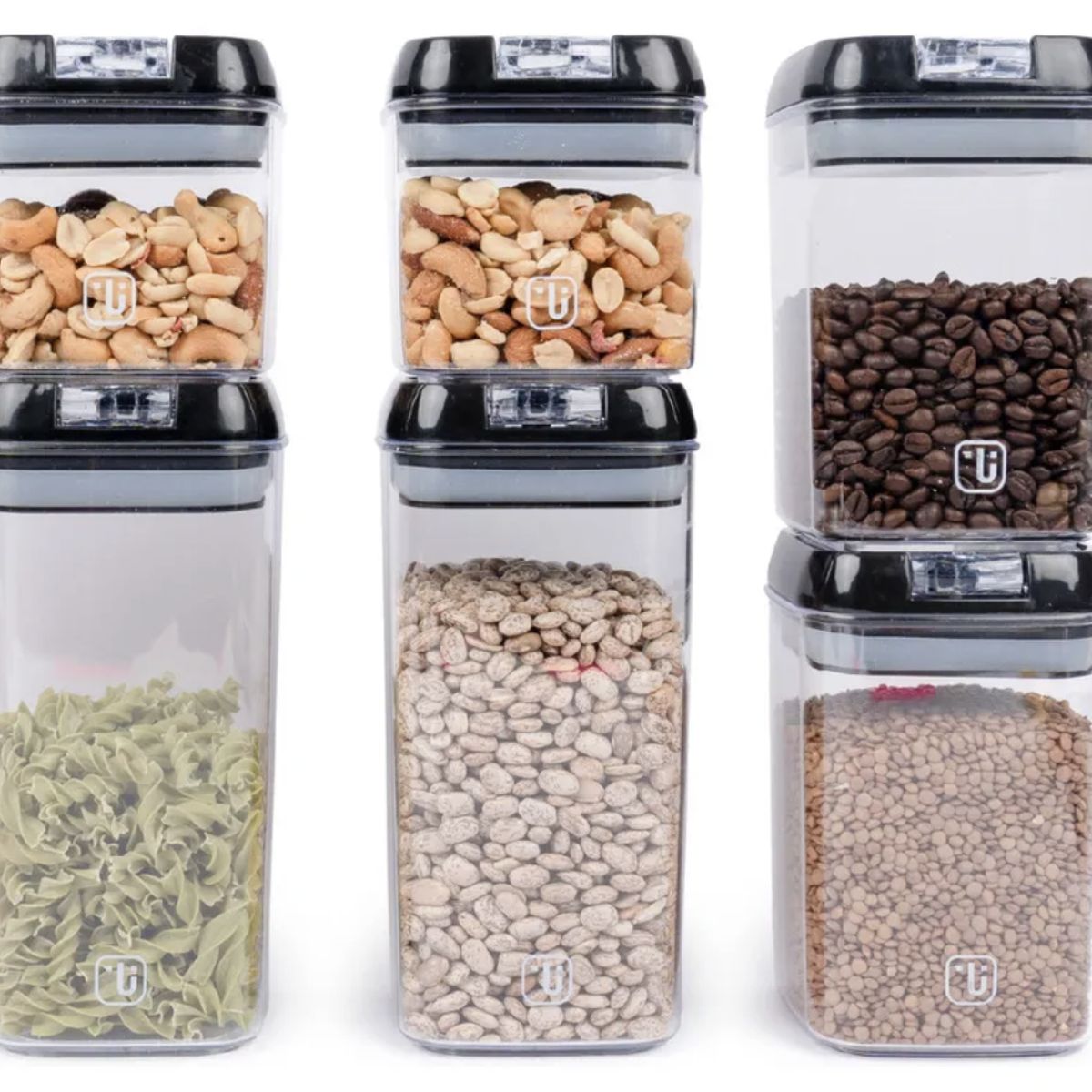 MOMO - Set 6 Contenedores Hermeticos Frasco Organizador Alimentos Contenedores