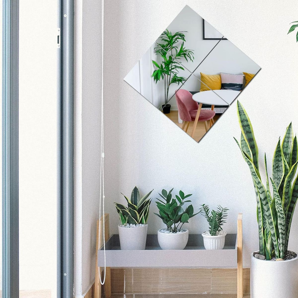 GENERICO - Set 4 Espejos Cuadrados 30CM