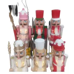 THIS IS FELIZ NAVIDAD - Cascanueces Musical Soldado 85 Cm Luces Y Movimiento Rojo con Blanco
