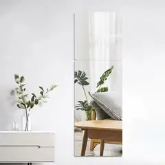 GENERICO - Pack 4 Espejos Cuadrados Borde Curvo 30CM