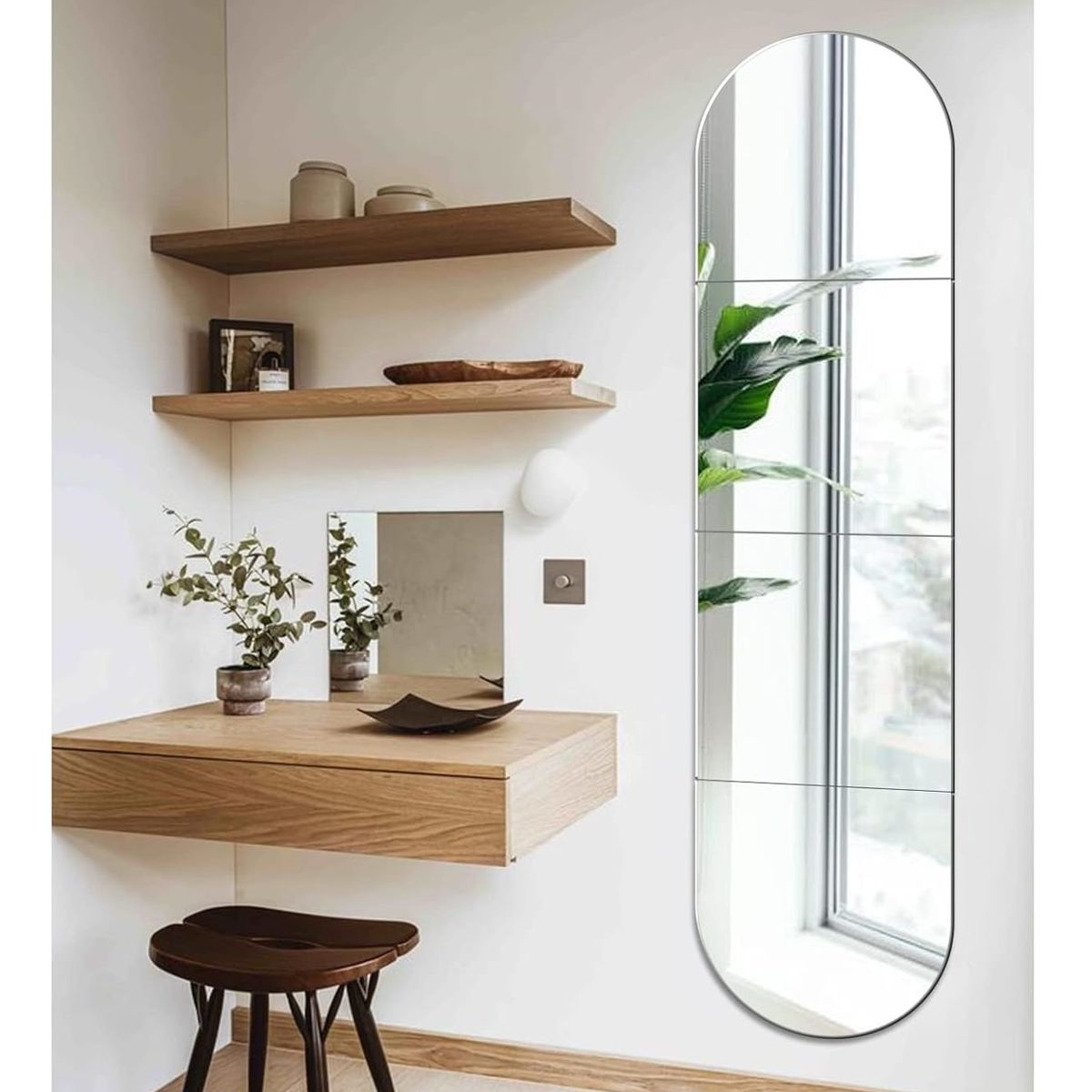 GENERICO - Set 4 Espejos Ovalo 120X30CM Taller Sin Fronteras