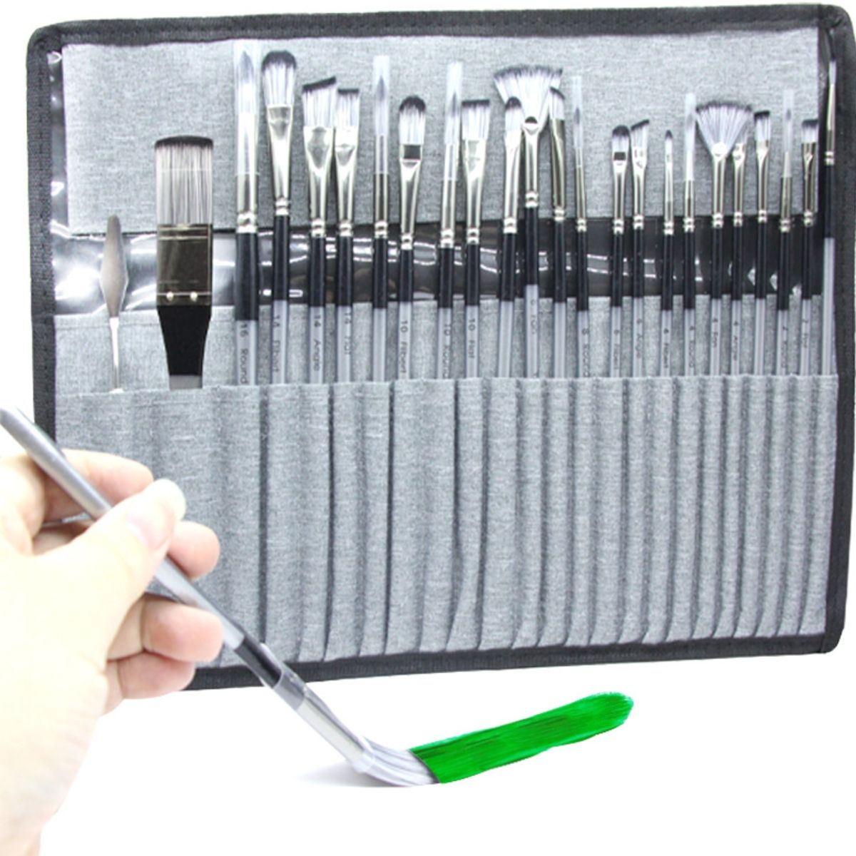 ATURE - Pinceles Acuarela Y Oleo Genérica, Set 24 Unidades