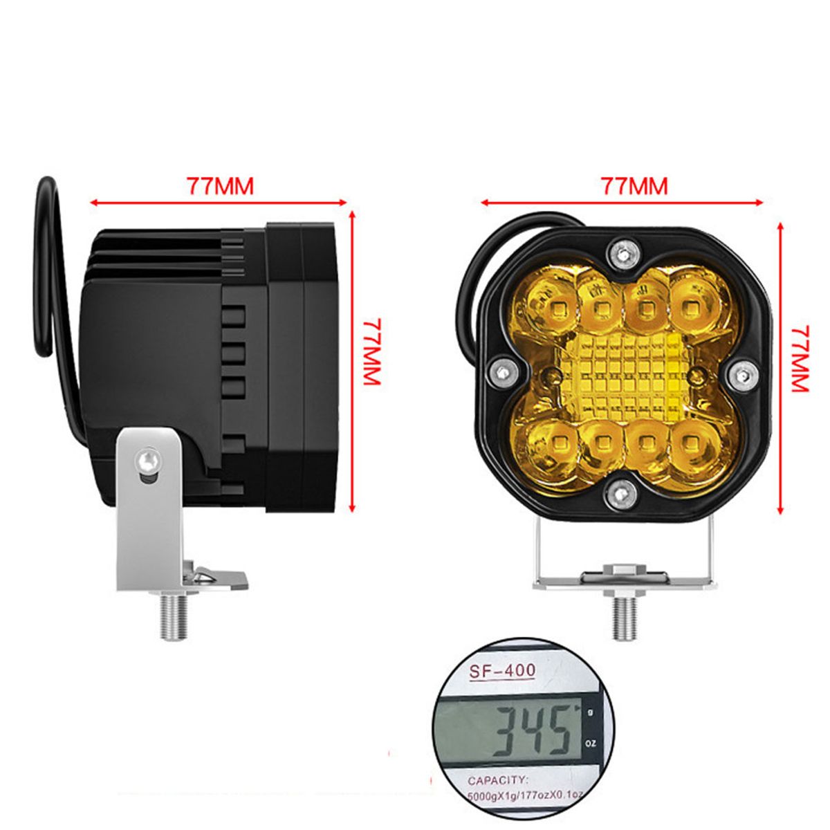 ATURE - 2u Luz Led De Trabajo Para Automóvil De Alto Brillo 66w