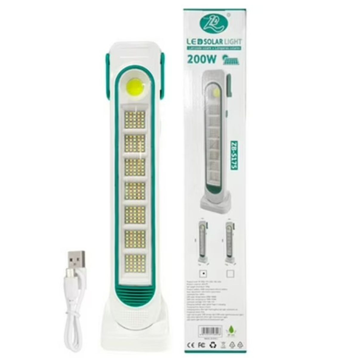 GENERICO - Linterna LED Multifuncional y con Carga Solar