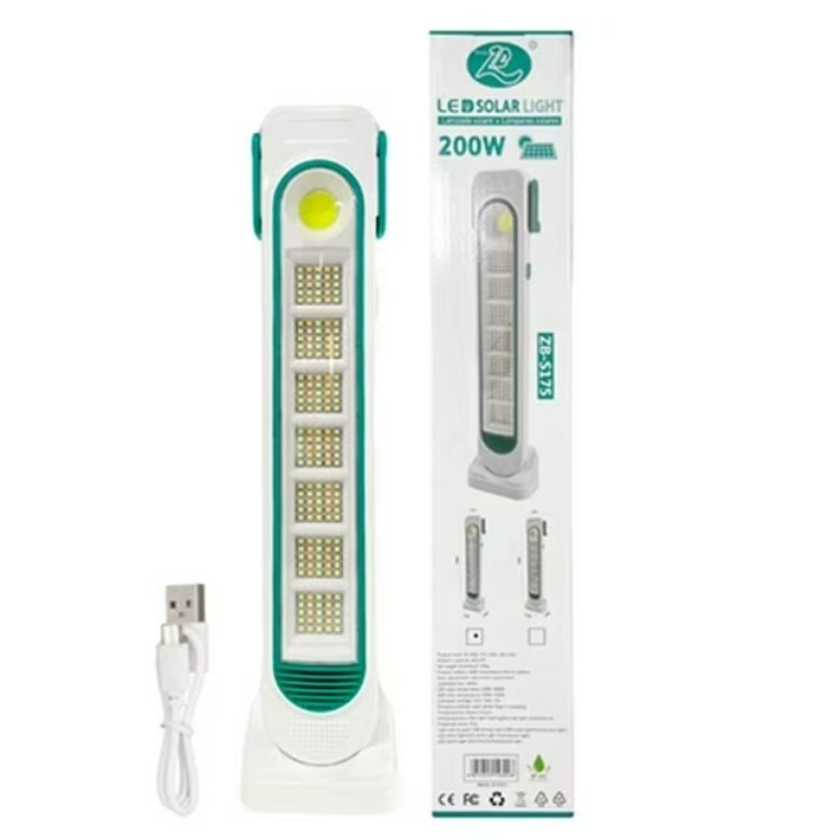 GENERICO - Linterna LED Multifuncional y con Carga Solar