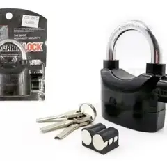 MOVI - Candado con Alarma Antirrobo 110 dB con Llaves y Baterías