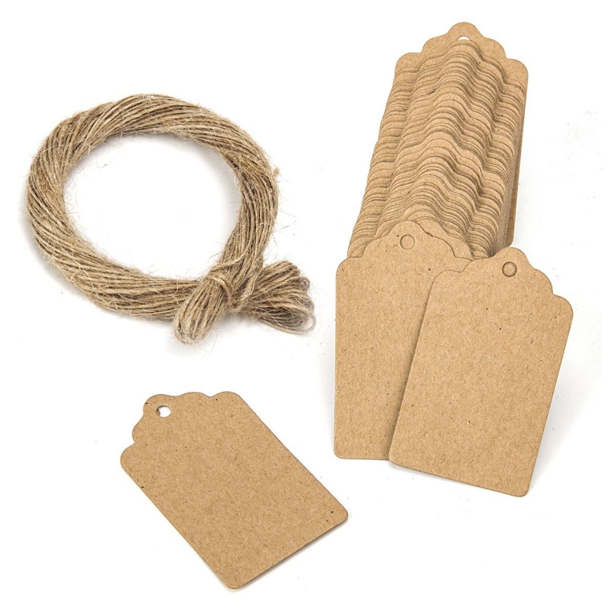 KINDA NICE - 50pcs Kraft Etiqueta De Regalo Cinta 4.5 X 9cm