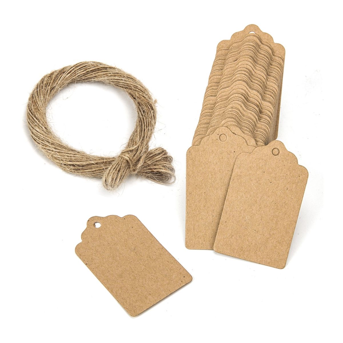 KINDA NICE - 50pcs Kraft Etiqueta De Regalo Cinta 4.5 X 9cm