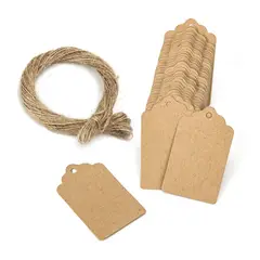 KINDA NICE - 50pcs Kraft Etiqueta De Regalo Cinta 4.5 X 9cm