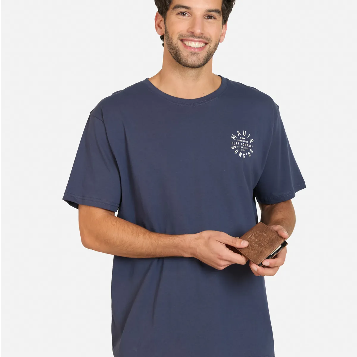 MAUI AND SONS - Pack Polera Billetera Falu Azul Hombre Maui And Sons