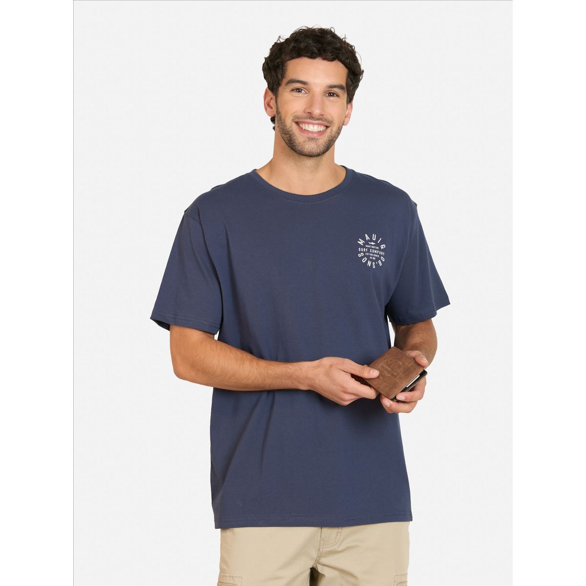 MAUI AND SONS - Pack Polera Billetera Falu Azul Hombre Maui And Sons