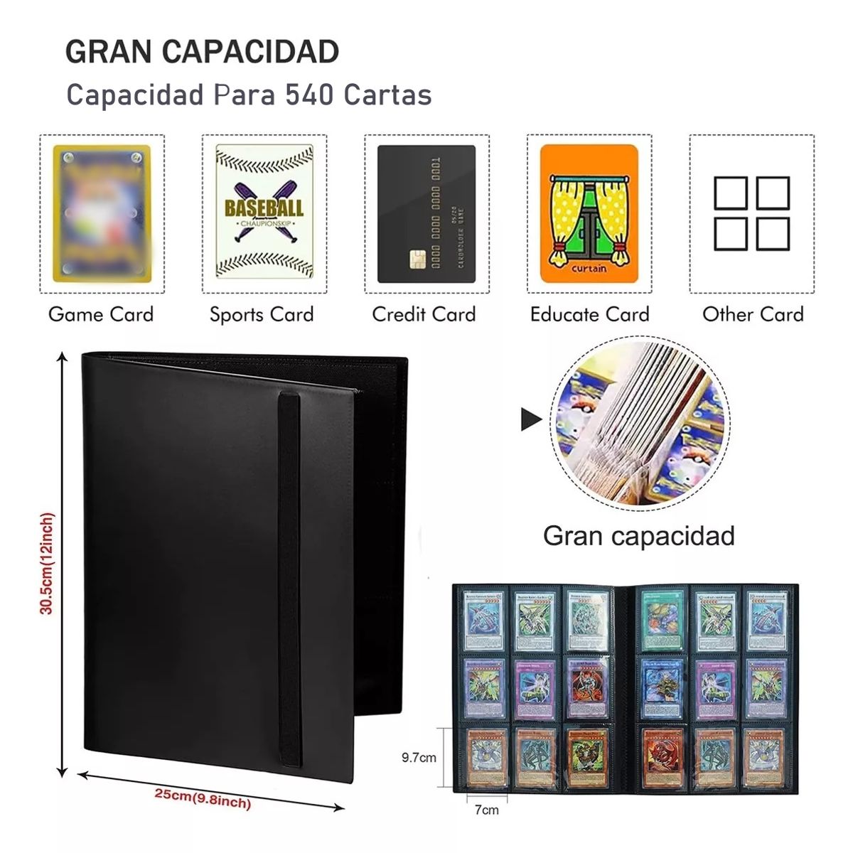 ZG STORE - Álbum 540 Bolsillos Para Cartas Tcg Pokemon Yugioh Fotos