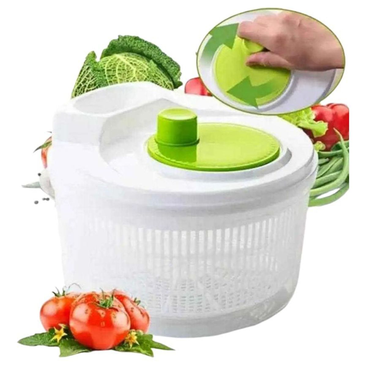 GENERICO - Centrifuga Secadora De Verduras Y Frutas Color Blanco